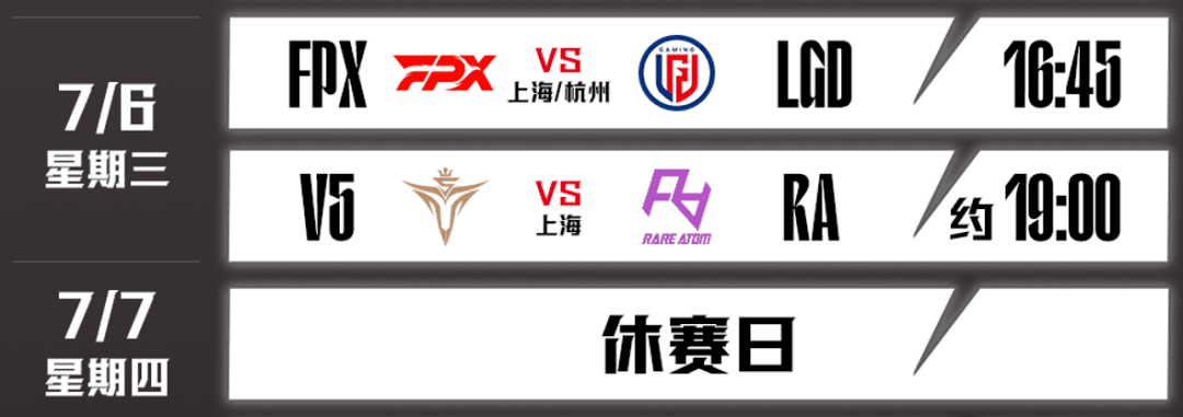 lpl夏季赛 07月06日 fpx vs lgd_summit_本赛季_状态