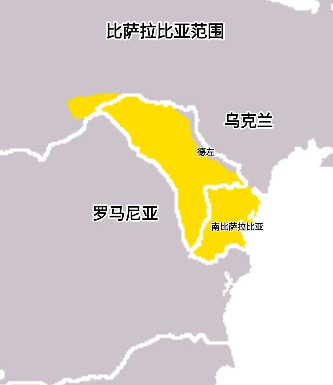 南比萨拉比亚地区,就是现在的摩尔多瓦的雏形了,如下图,可以看到,和