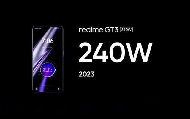 realme GT3手机海外发布：支持240W快充！