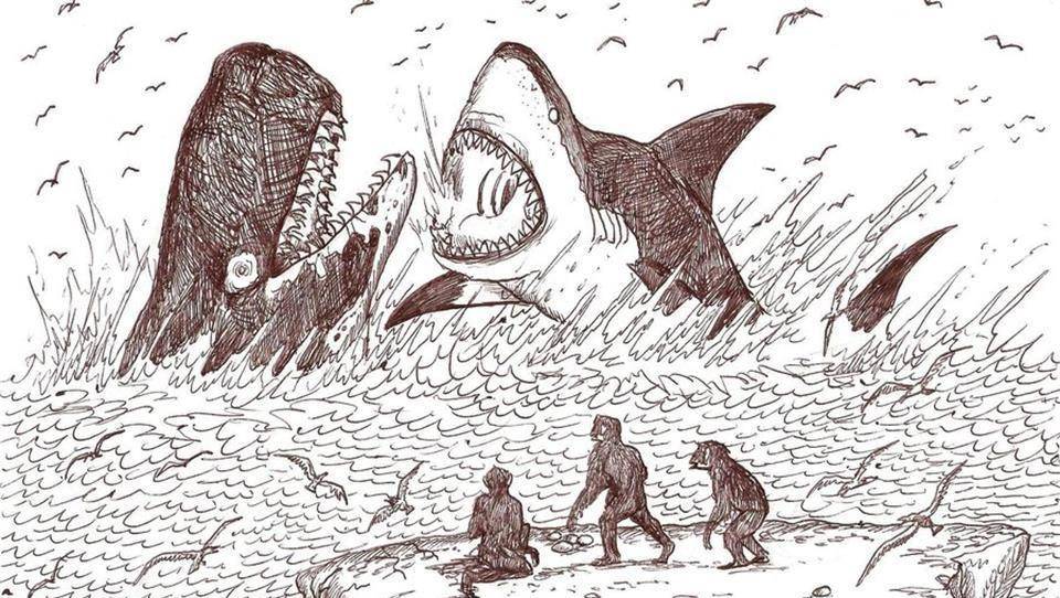 原创梅尔维尔鲸，恐怖的深海猎手。