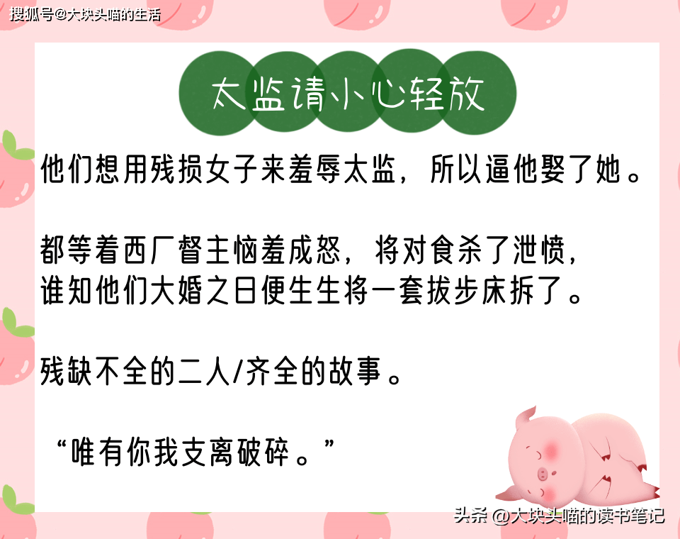 小说保举 古言救赎文《寺人请小心轻放》西厂督主和女实残损女将