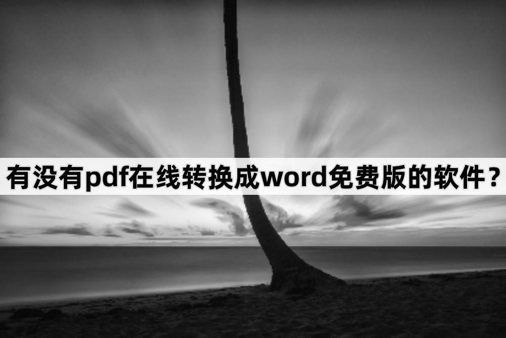 有没有pdf在线转换成word免费版的软件？碰运气那些