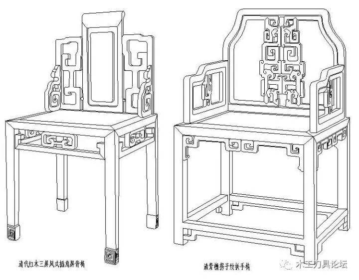 cad家具明清中式古典家具资料图集_俯视图