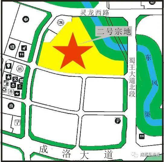 6月 大面片区44亩宗地位置图 位置:大面街道车城大道以东地块 面积:44