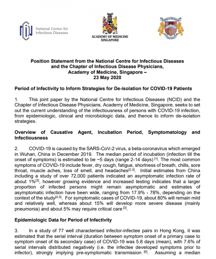新加坡研究称患者感染新冠病毒11天后不再具有传染性 检测