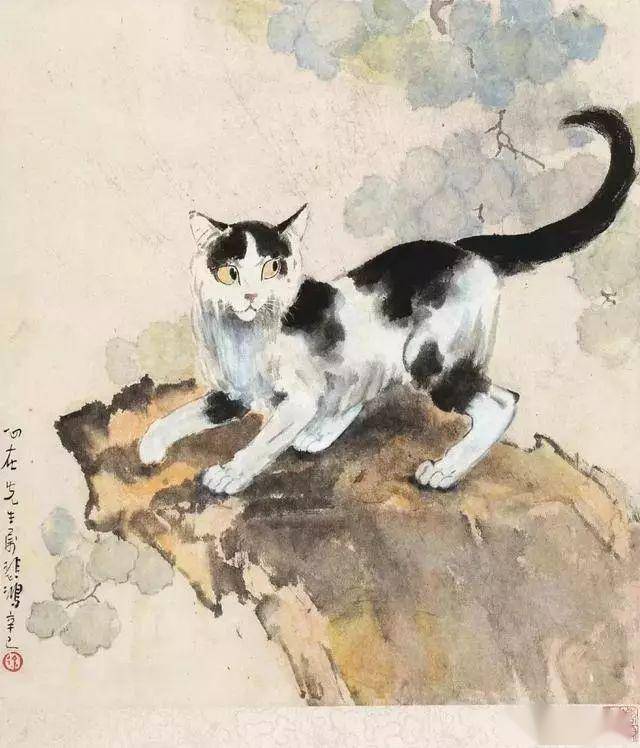 04 张大千画笔下的猫 (1899—1983) 张大千是二十世纪中国画坛最具