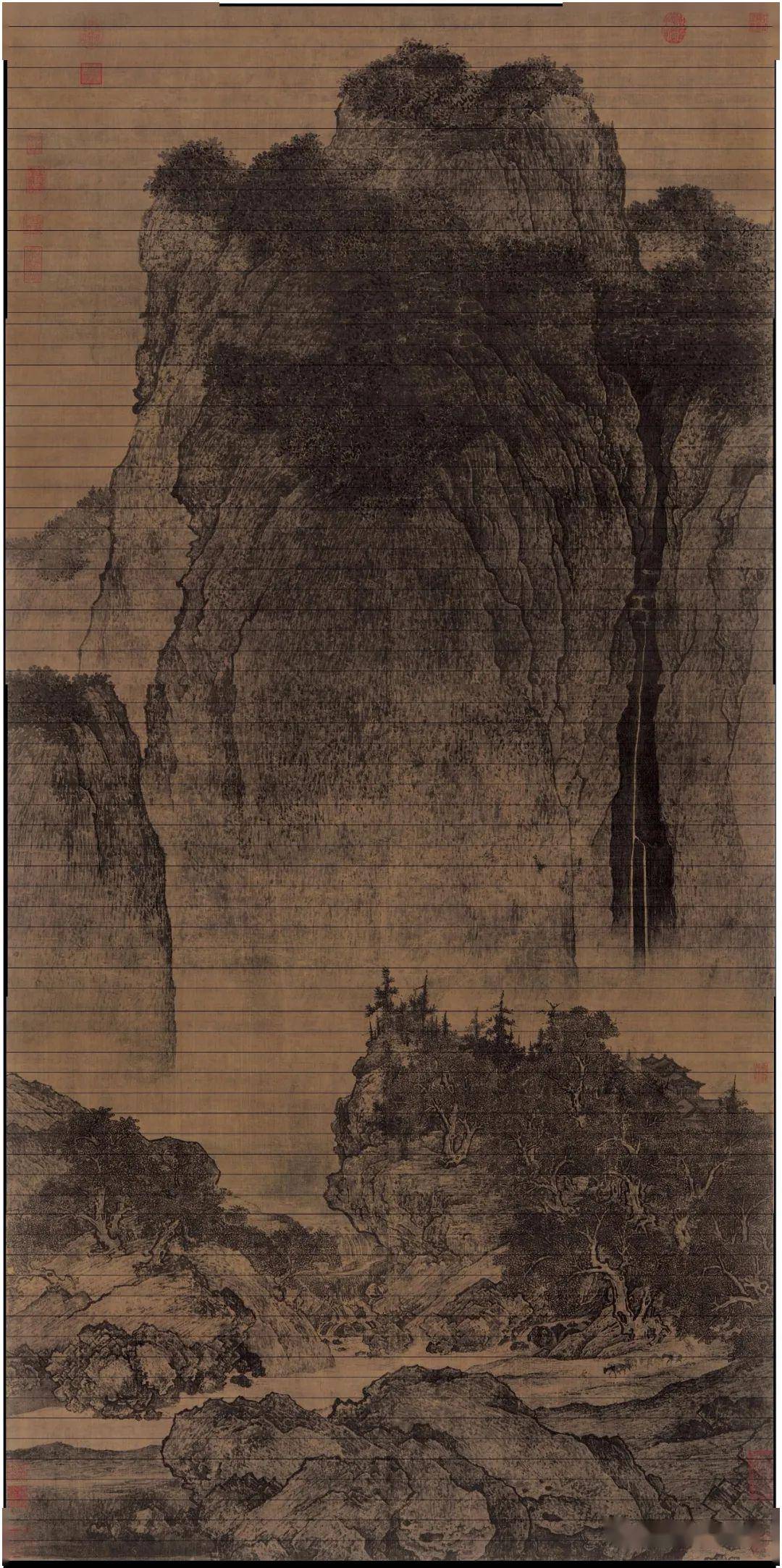 宋代山水画的巅峰之作,范宽《溪山行旅图》《雪景寒林
