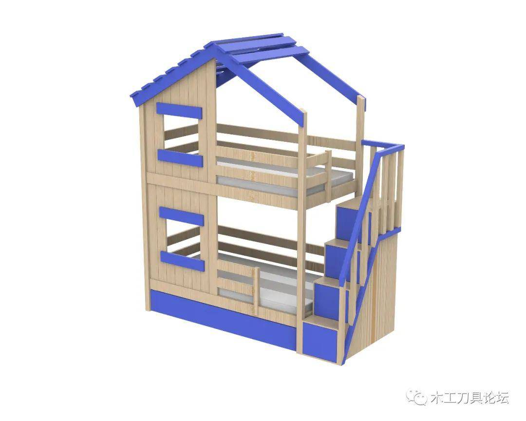 像小房子一样的儿童上下床完整设计图纸免费福利
