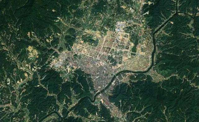 从卫星上看浏阳城_城市