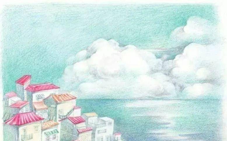 【彩铅教程】天空的画法步骤过程
