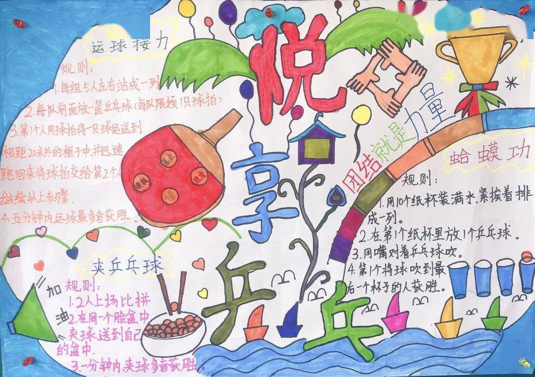 低年级开展了乒乓趣味游戏,中年级开展了花式颠球赛,高年级开展了乒乓