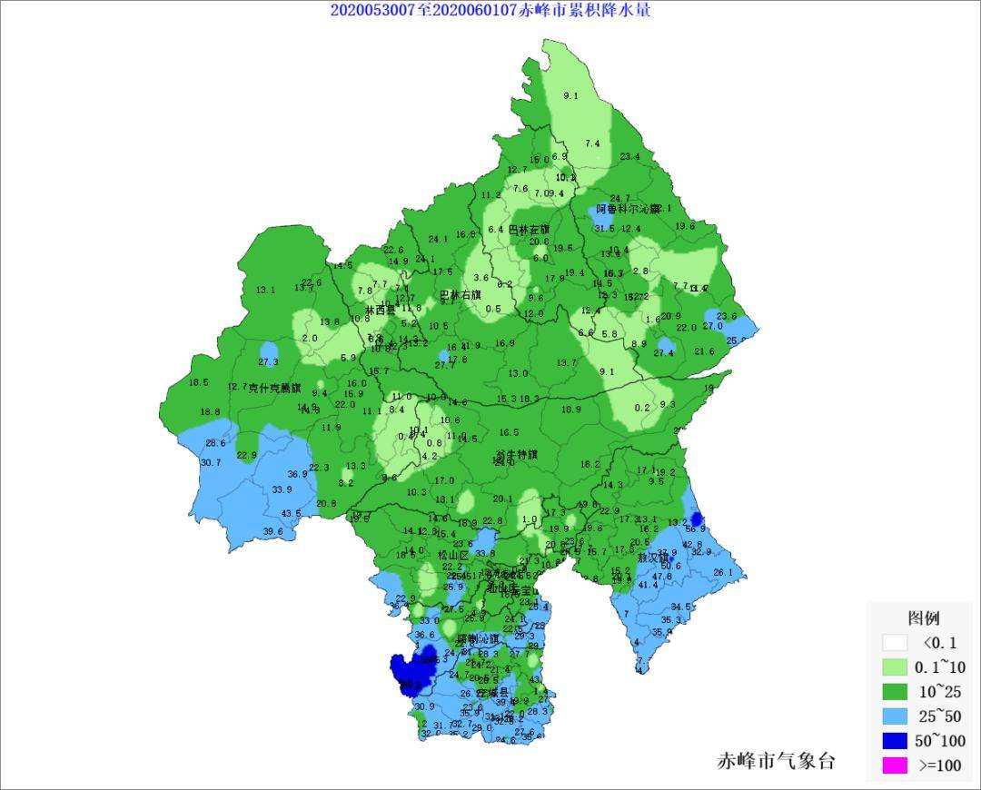 赤峰本周天气清凉为主降水为辅