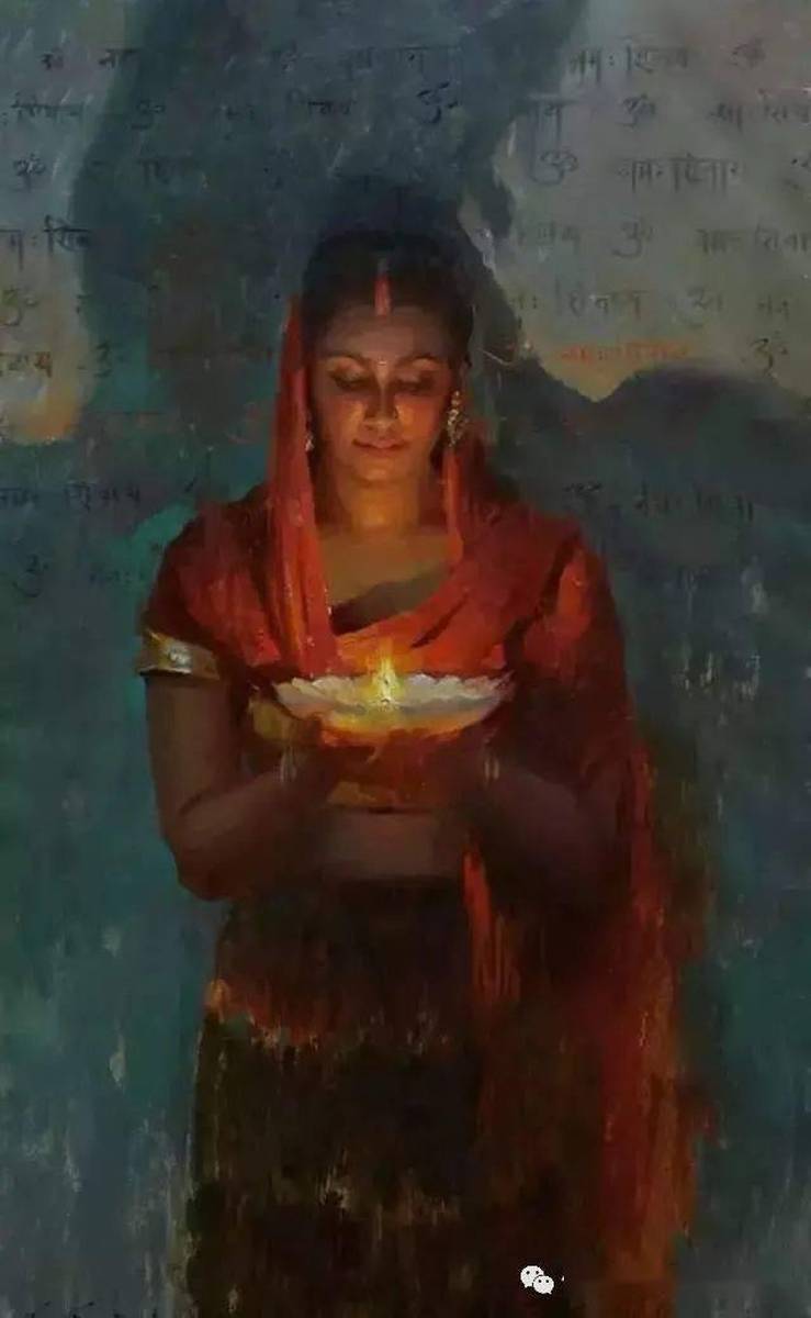 【油画欣赏】别有风味的印度人体油画,美极了