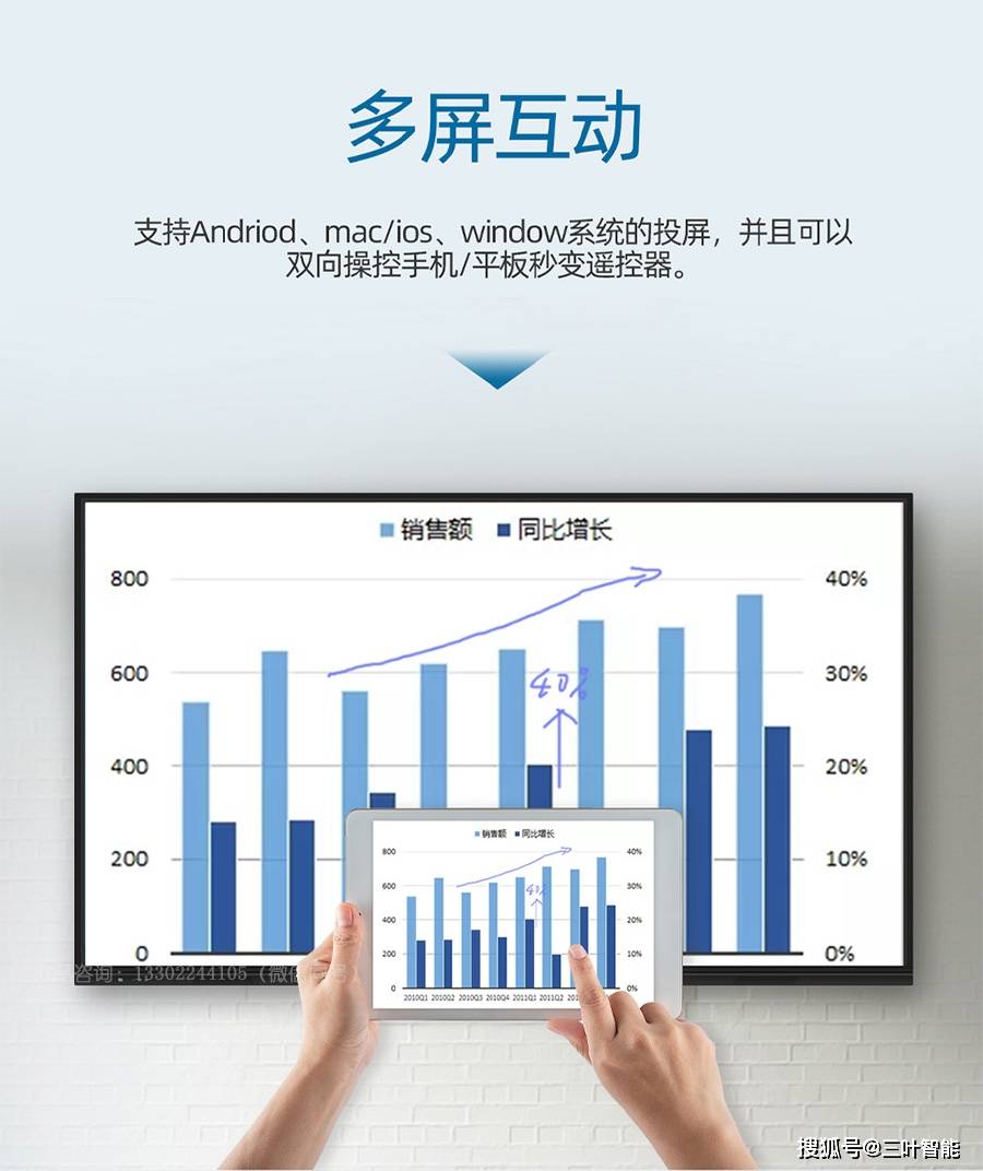 110寸会议平板互动投屏功能