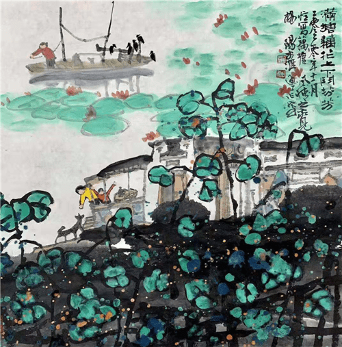 笔墨淋漓 意境清新:著名画家杨阳作品赏析_山水画