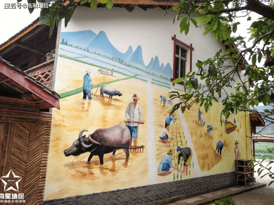 美丽乡村墙绘如何让淳朴风情变成一个童话小镇