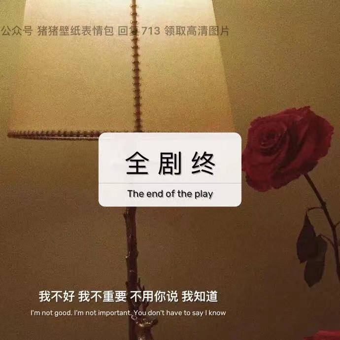 我不好我不重要不用你说我知道 全剧终 图片 抖音热门