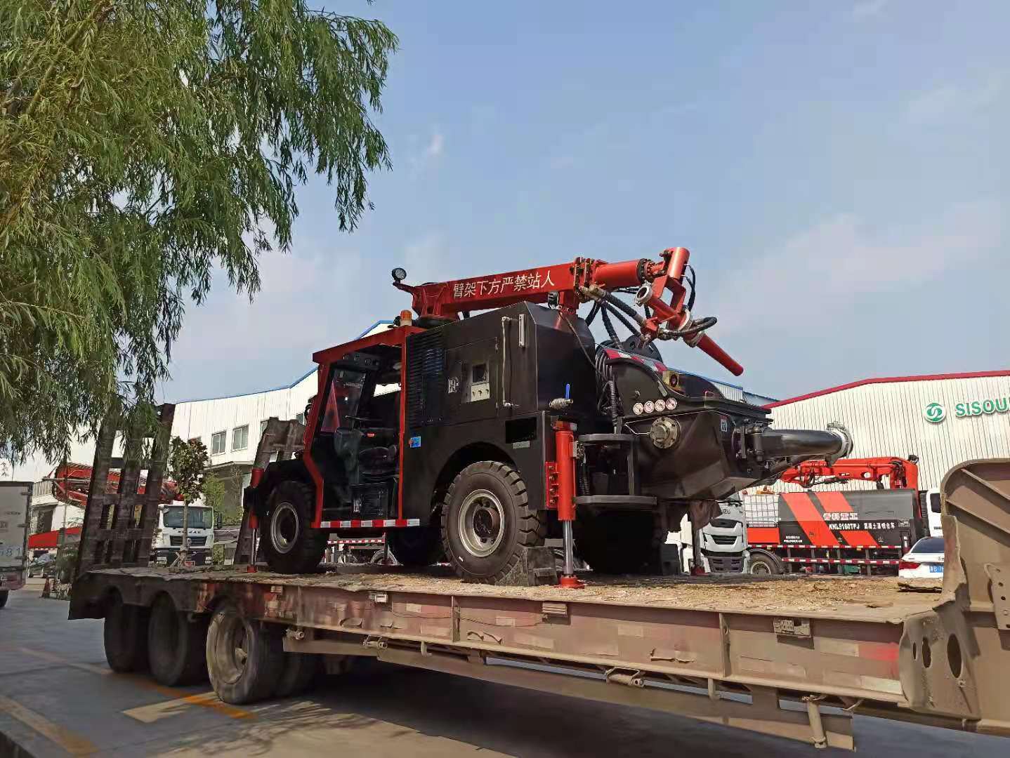 混凝土泵湿喷台车