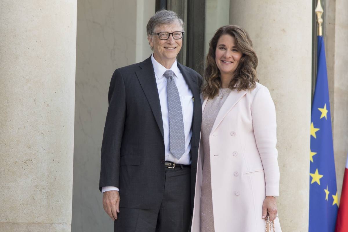 微软联合创始人比尔·盖茨(bill gates)和梅琳达·弗伦奇·盖茨