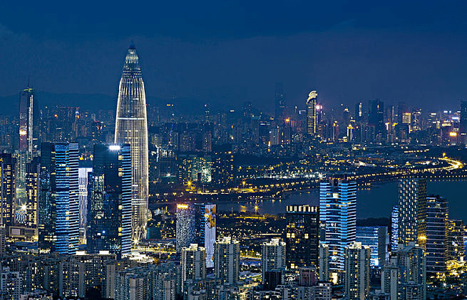 夜景建筑灯光设计_城市