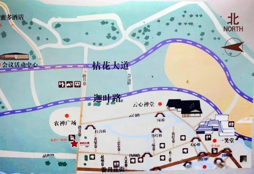 拈花湾景区路线规划图