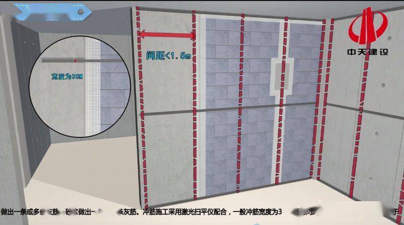 中天六建精确砌块薄抹灰施工工艺,3d施工动画演示!