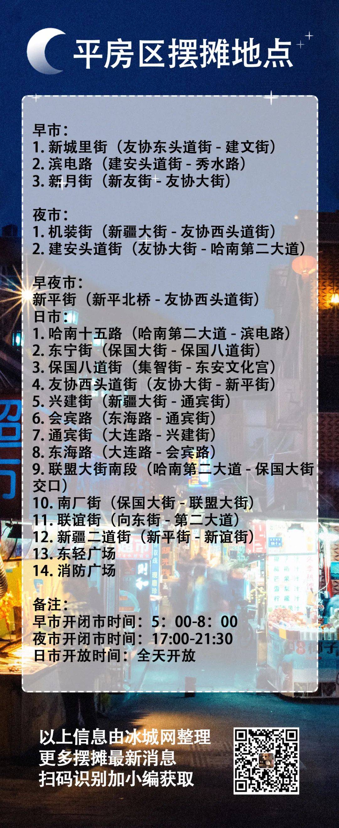 免除摊位费用哈尔滨哪里可以摆摊最全地点整理