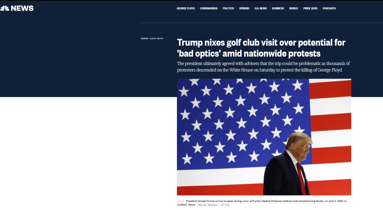 美国|你抗你的议我打我的球？美媒：特朗普又想打高尔夫，被顾问死死拦住