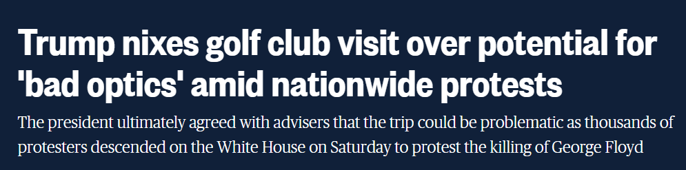 人数|在美国疫情创纪录、抗议人数创新高时，特朗普又计划去打高尔夫