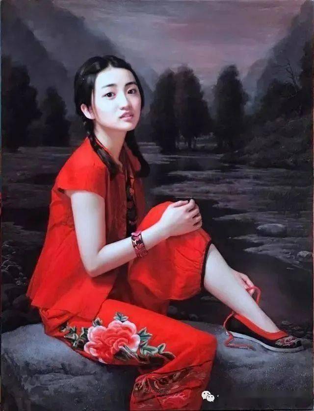中国当代年轻艺术家超写实美女油画作品欣赏