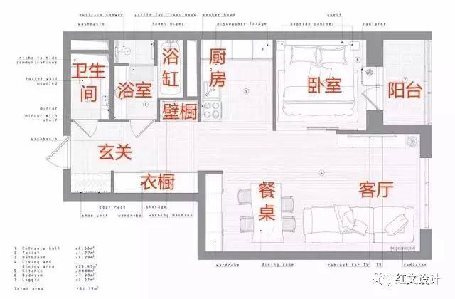 上面是房屋的户型平面图,可以很直观地了解空间的布局和设计.