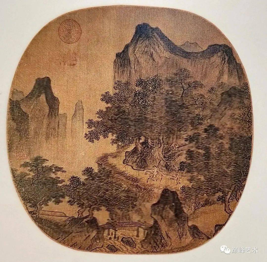 马远(传)(宋) 秋山行旅图 镜心 设色绢本