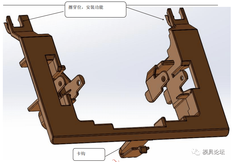 扫描仪快门注塑模具设计要点(附带3d图档)