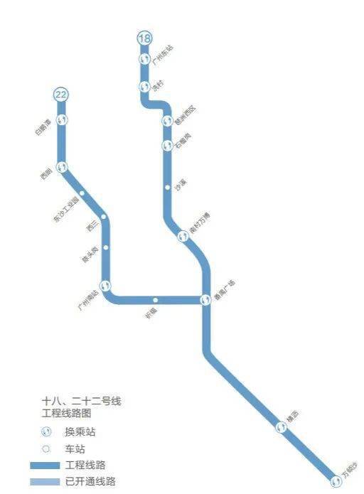 广州地铁1822号线车站初命名曝光