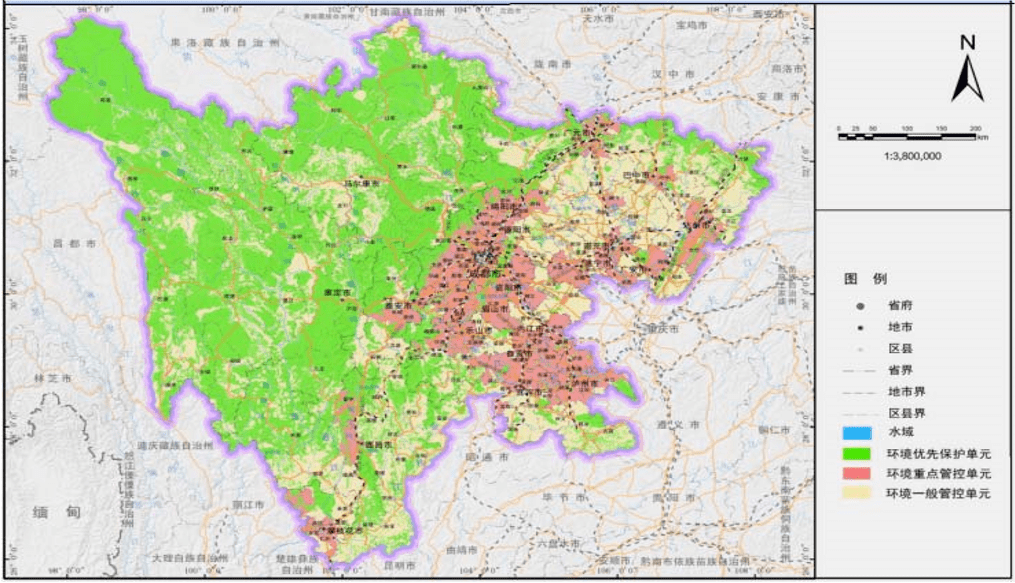 四川省生态环境分区管