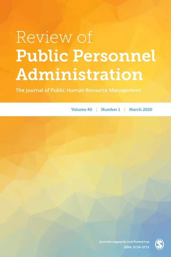 Review Of Public Personnel Administration 最新目录 | 2020 Issue2_Ceiling