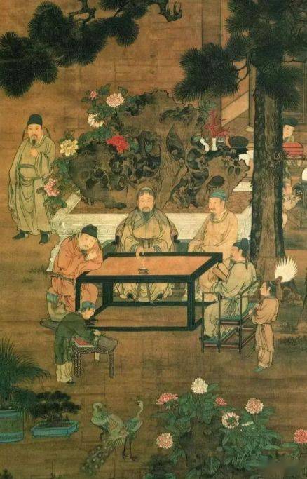八雅轩丨【艺术经典】《十八学士图》里的经典样式——琴棋书画