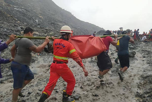 缅甸克钦玉矿山体滑坡事故恐已致200人遇难