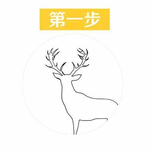 彩铅动物画入门教程 | 彩铅动物画:麋鹿的教程步骤图_圆圈