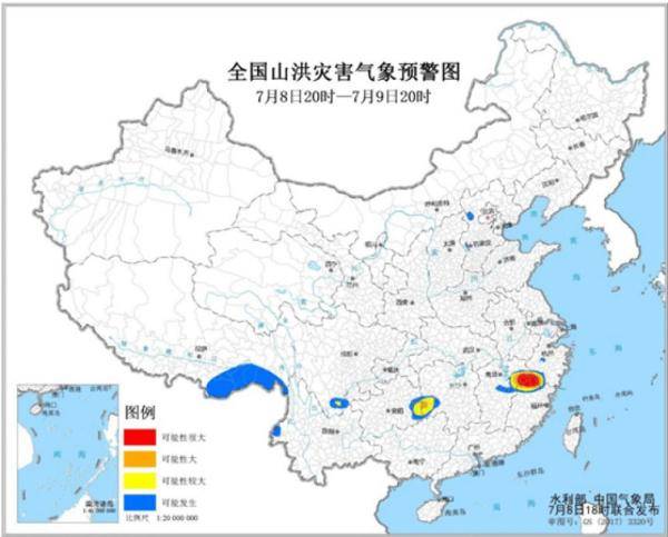 福建|山洪灾害预警：浙江福建等局地发生山洪可能性很大