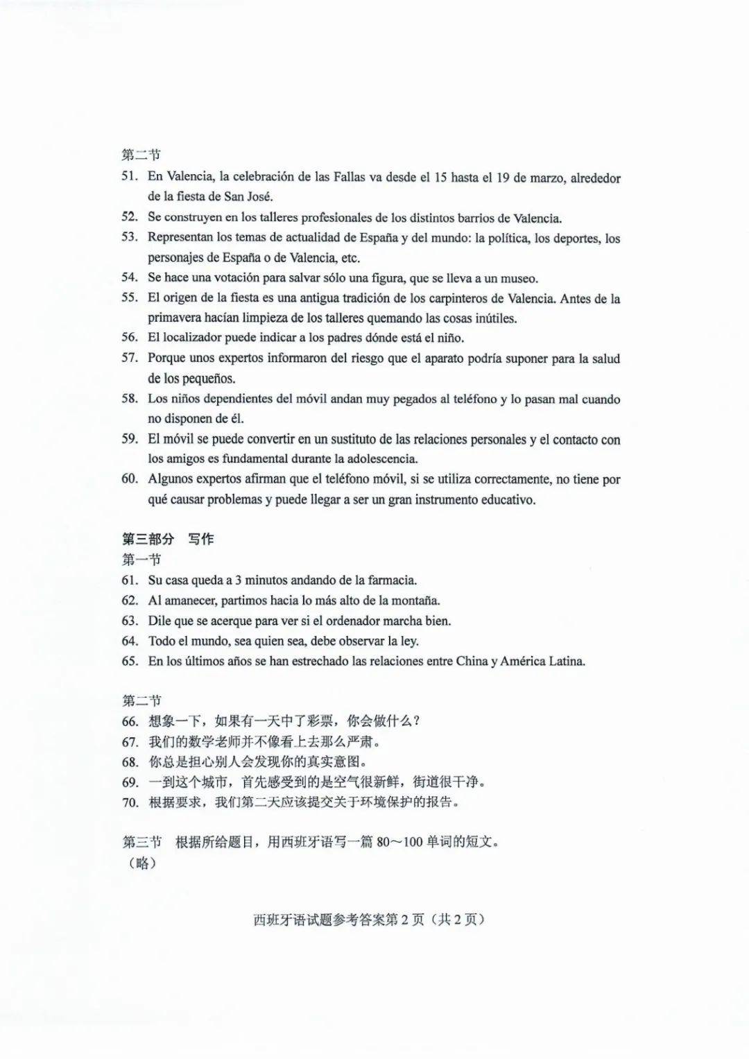 德语|2020山东高考试题和答案来了！！快来估分！