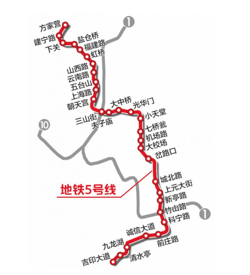 地铁5号线线路图