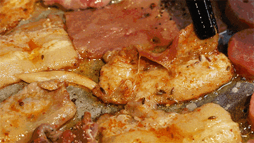 五花肉|酥嫩爆汁！【火遍长沙的“网红烤肉”】78元抢门市价235元 柒酒烤肉 3-4人餐！现切现拌