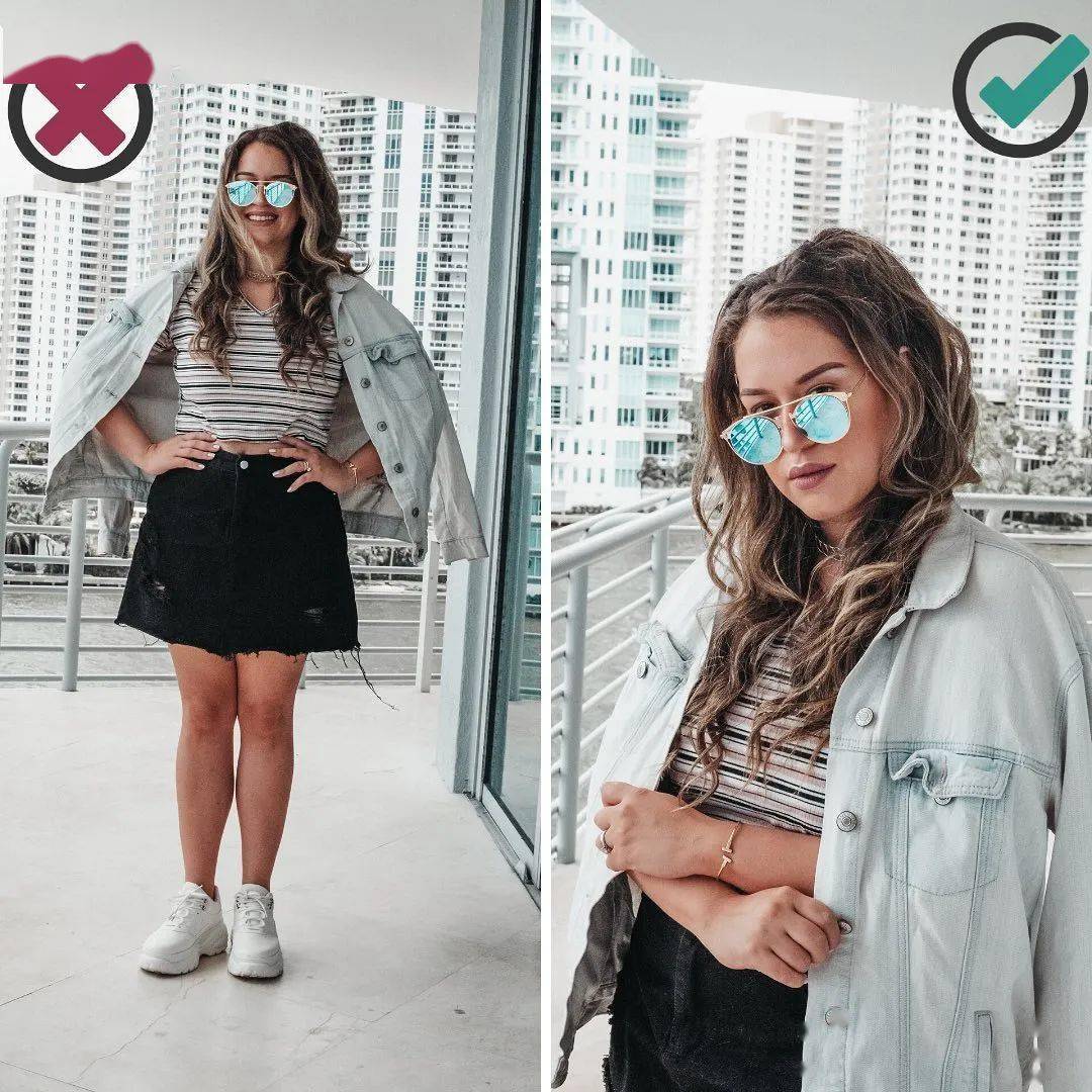 ins|换个姿势轻10斤?!ins网红pose对比照爆火,网友:不上镜的原因找到了