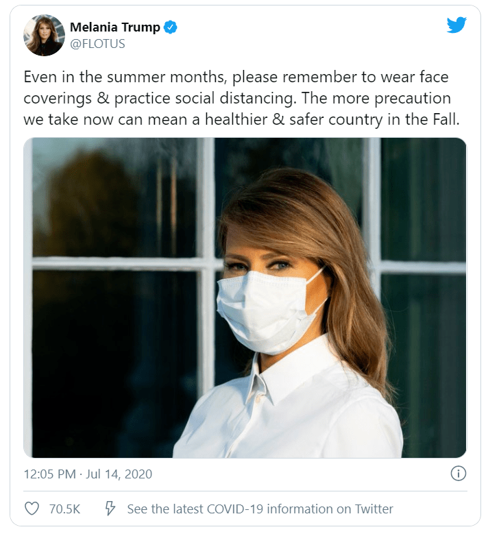 美国夫人口罩_美国第一夫人