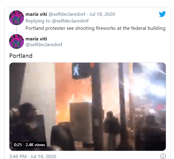 特朗普|美国波特兰对抗军警现场，出了一男一女两个狠人