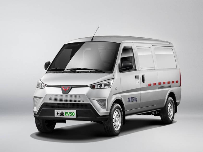 五菱ev50上市 车型 售价(万元)2020款 纯电动厢式物流车鹏辉不加热