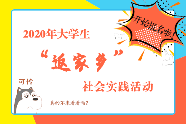 红安籍大学生 2020年暑期红安县"返家乡"大学生社会实践活动报名