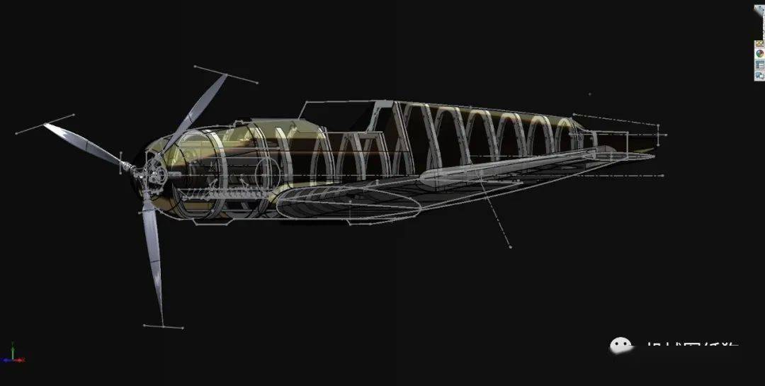 【飞行模型】bf-109战斗机航模框架模型3d图纸 solidworks设计