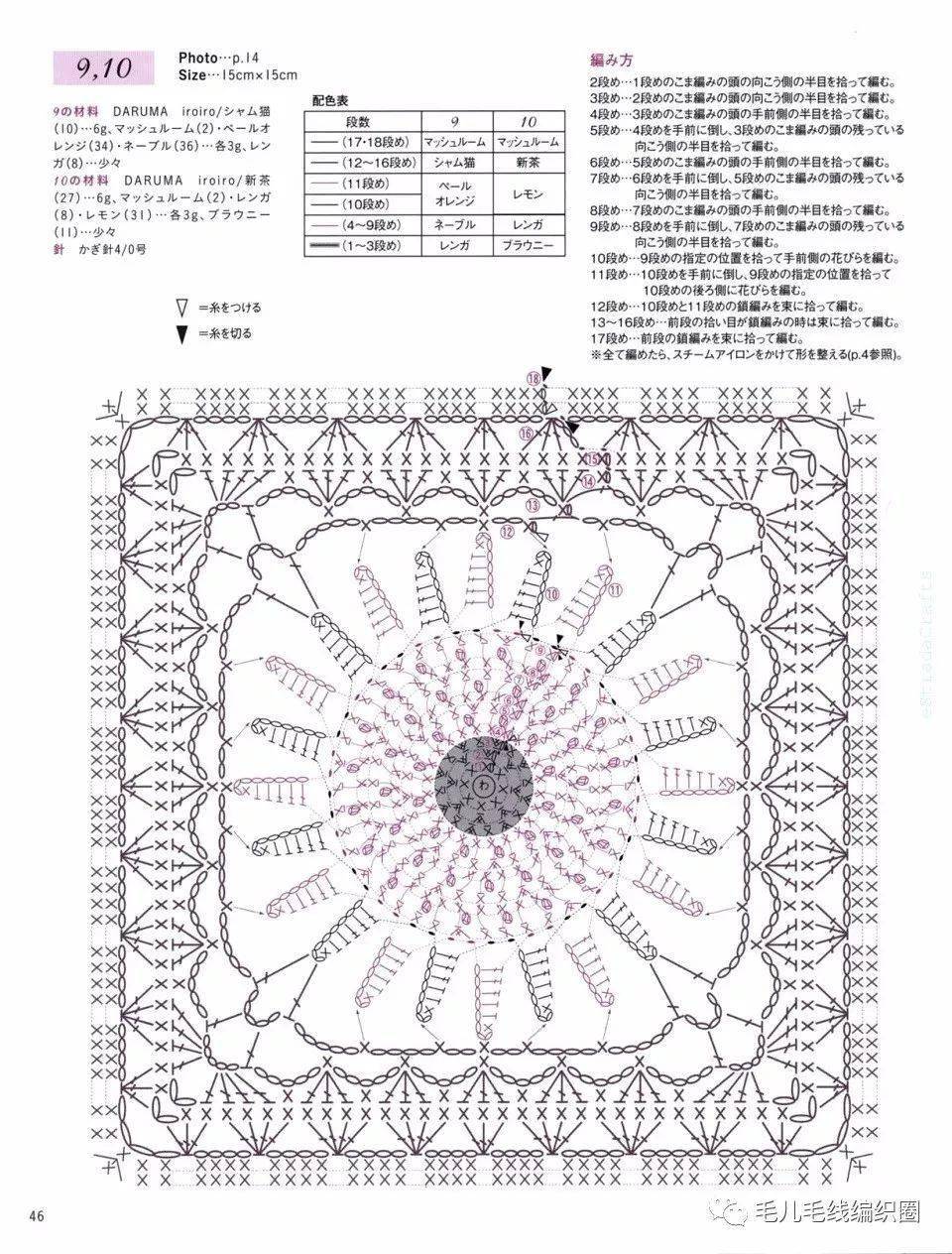 【图解】诺,你们想要很久的立体单元花_钩花